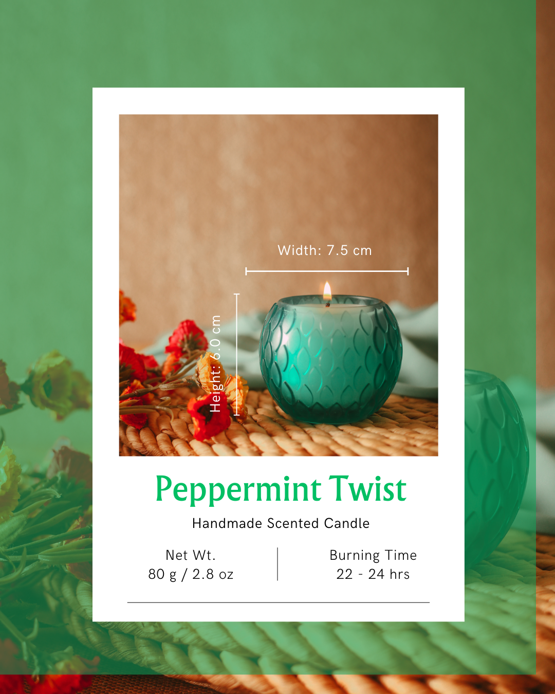 Peppermint Scented Candle