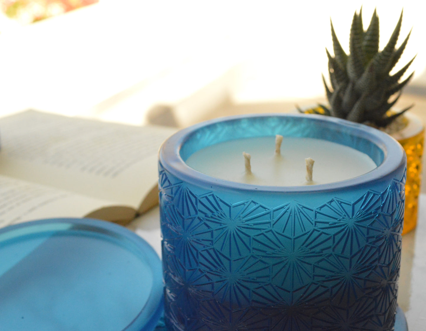 Geometric Pot Custom Candle