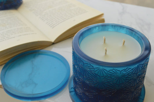Geometric Pot Custom Candle