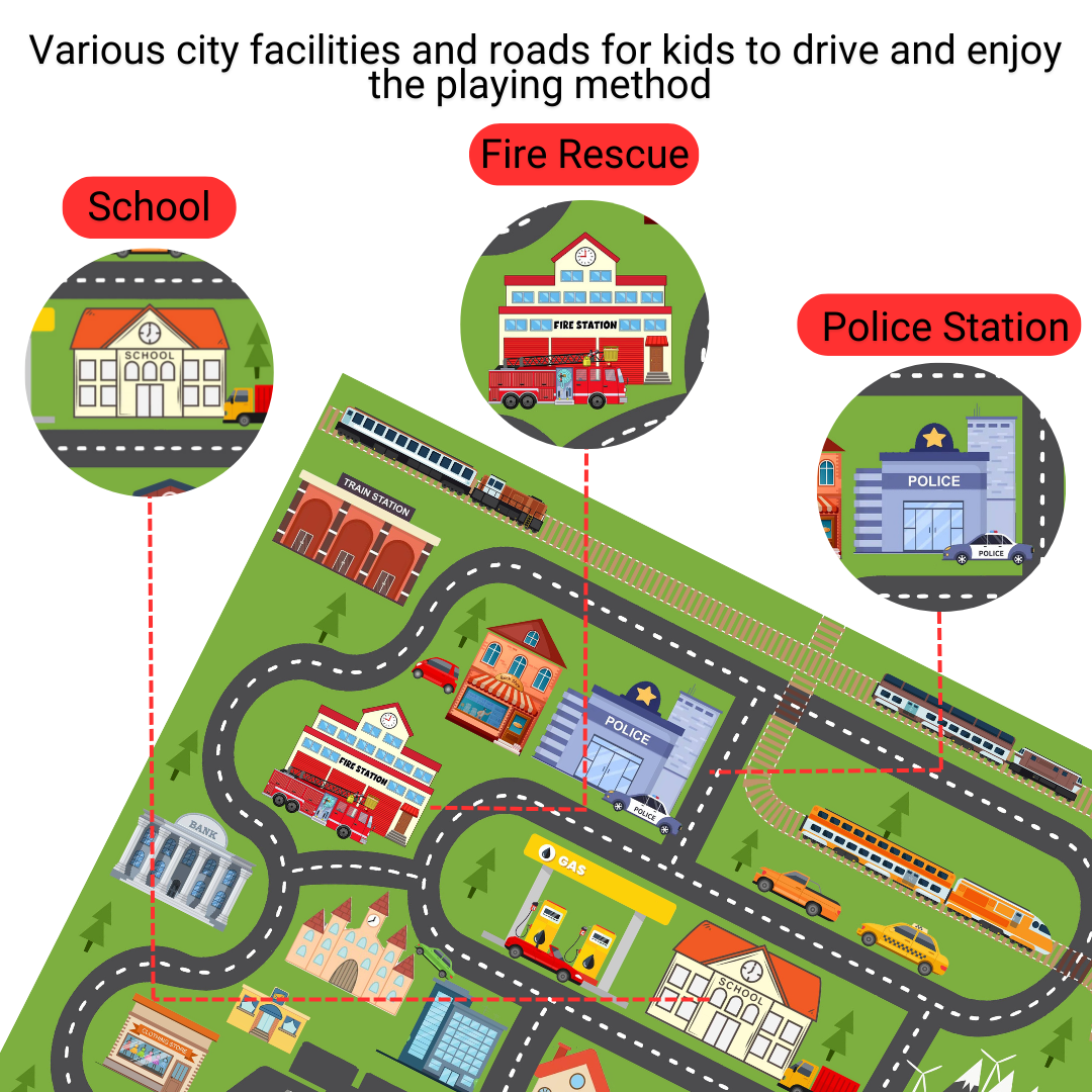 Kids Playing City Map