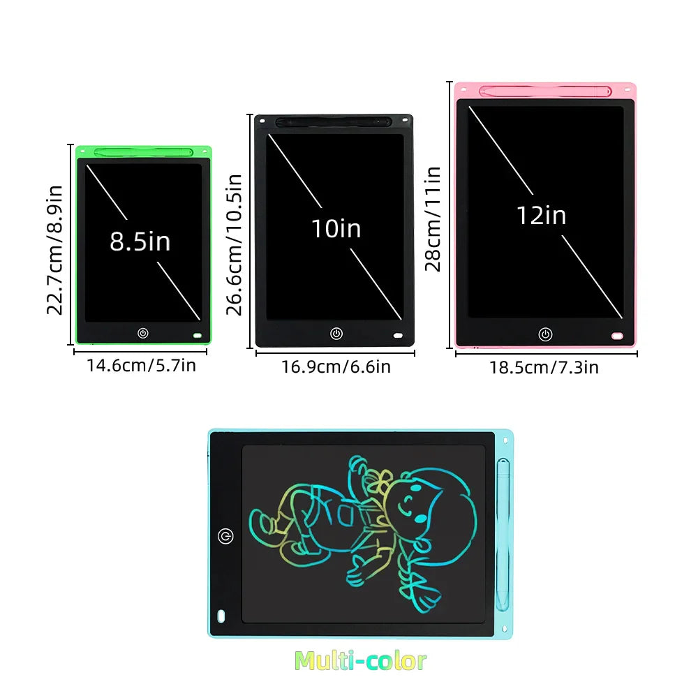 LCD Writing Tablet Paperless Notepad (Multi-Color)